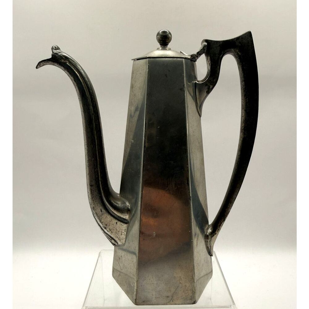 Vintage Reed & Barton Art Deco Pewter Coffee Pot-3768S